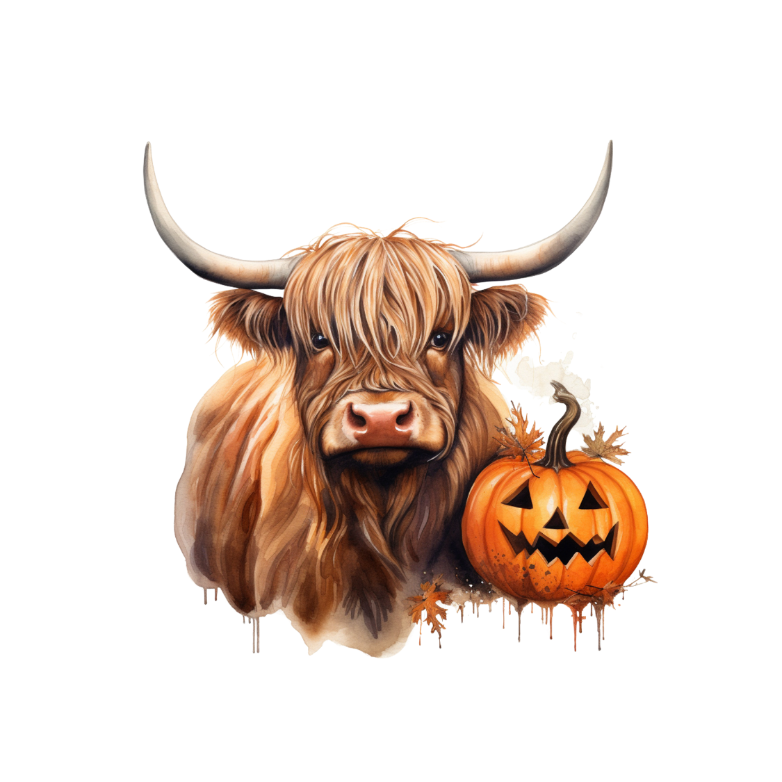 Highland Cow Halloween Stickers Pack of 10