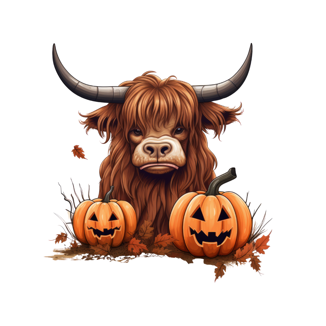 Highland Cow Halloween Stickers Pack of 10
