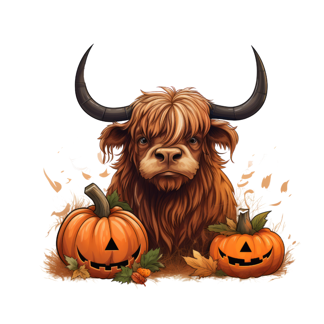 Highland Cow Halloween Stickers Pack of 10