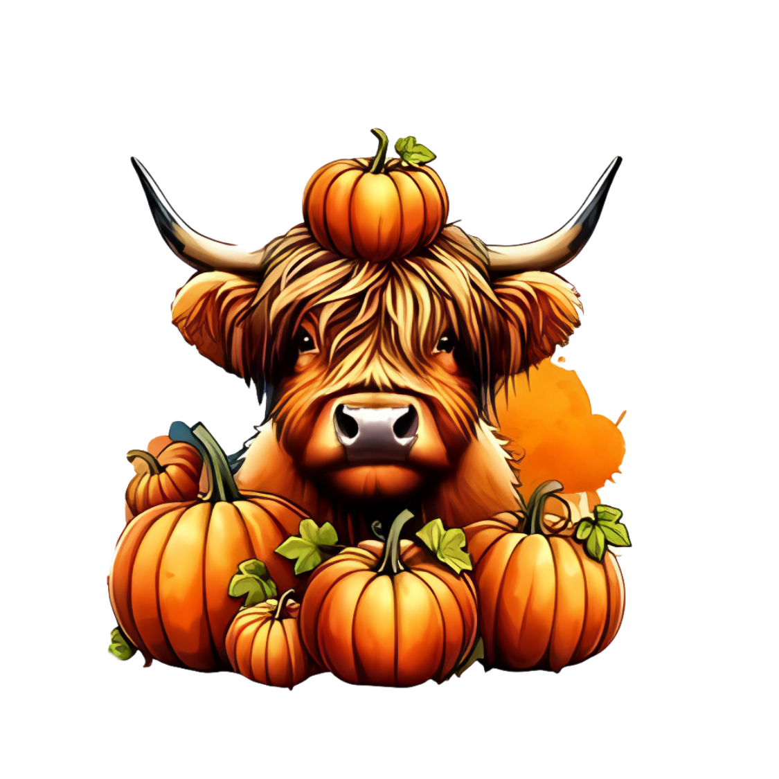 Highland Cow Halloween Stickers Pack of 10