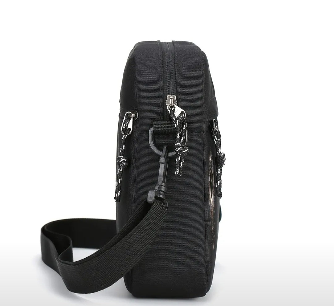 Large Capacity Oxford Crossbody Bag with Moon and Star Design Great for Book Lovers and Kindle Users