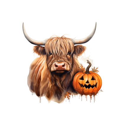 Highland Cow Halloween Stickers Pack of 10