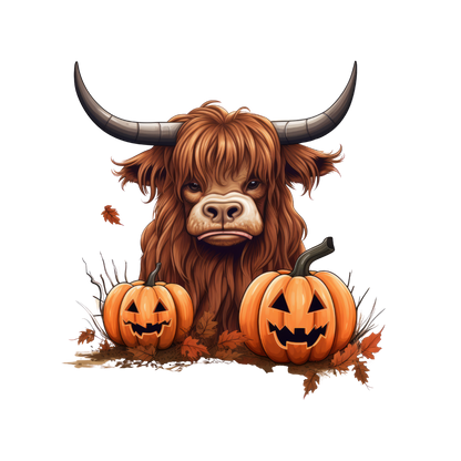 Highland Cow Halloween Stickers Pack of 10