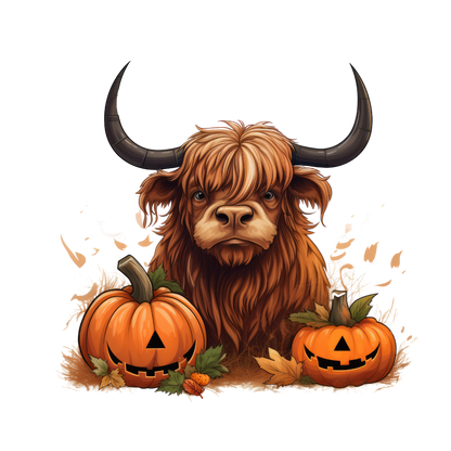 Highland Cow Halloween Stickers Pack of 10
