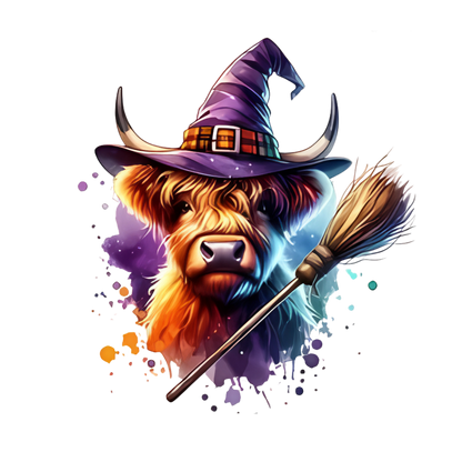 Highland Cow Halloween Stickers Pack of 10