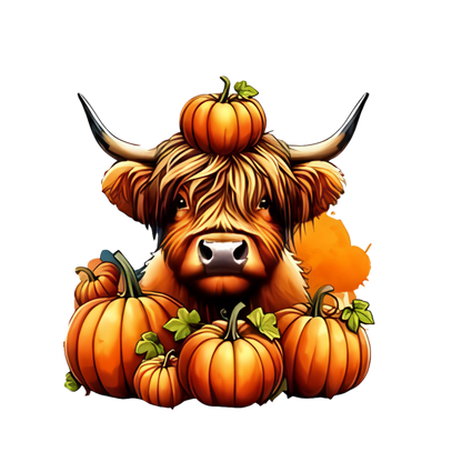 Highland Cow Halloween Stickers Pack of 10