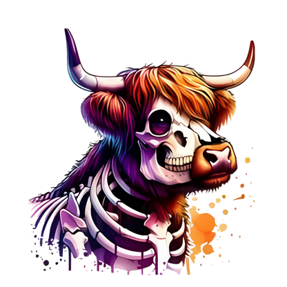 Highland Cow Halloween Stickers Pack of 10
