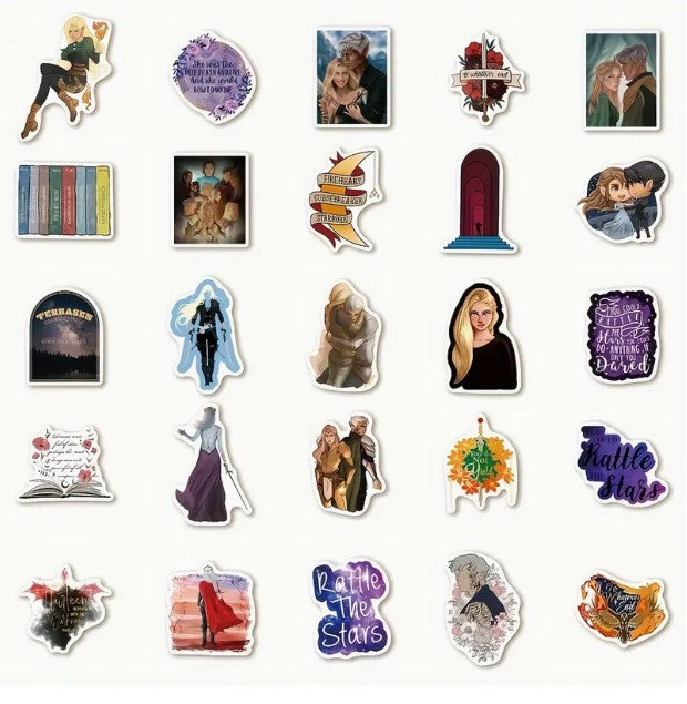 10 Mystery Throne of Glass Stickers